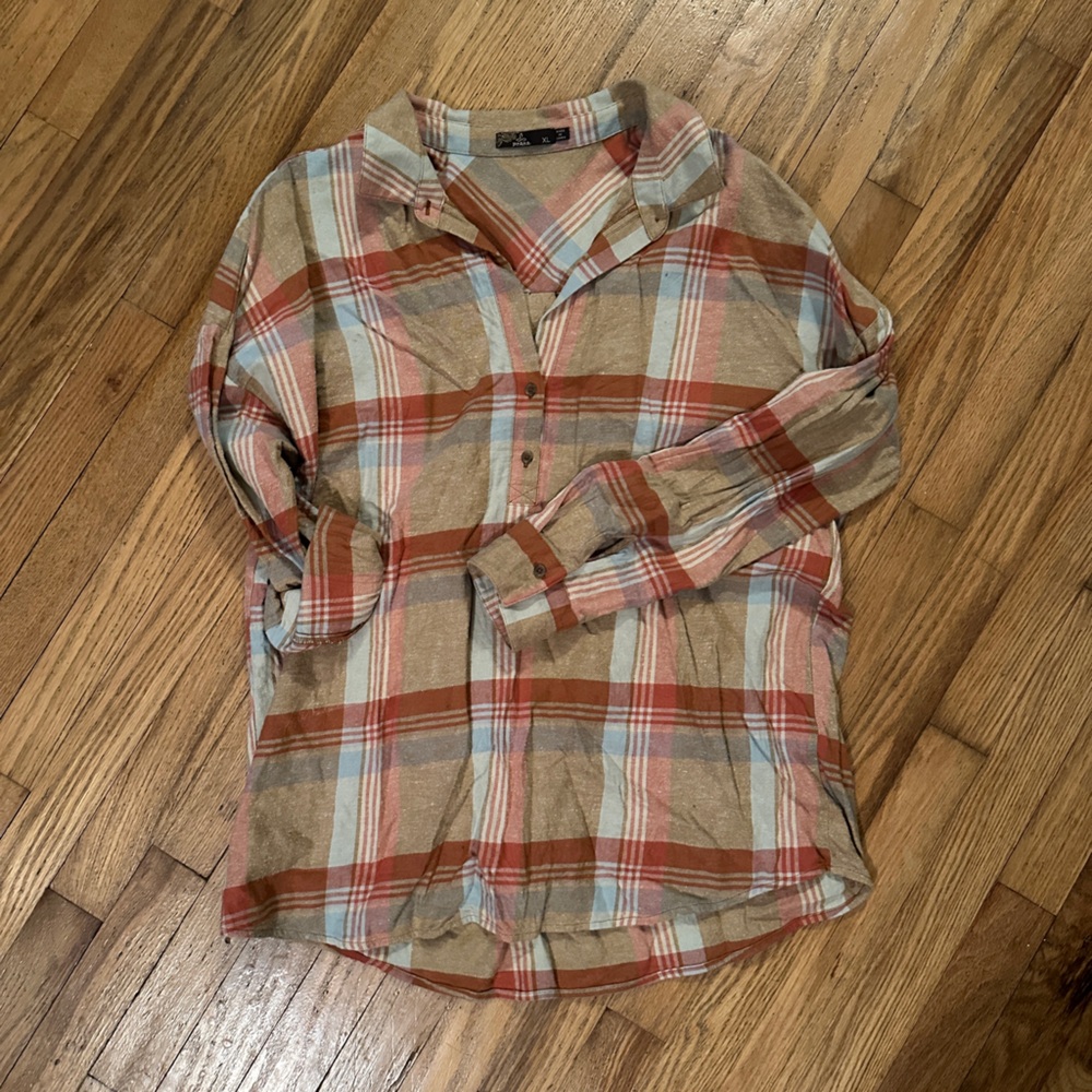 Prana Plaid Quarter Button-Up Shirt